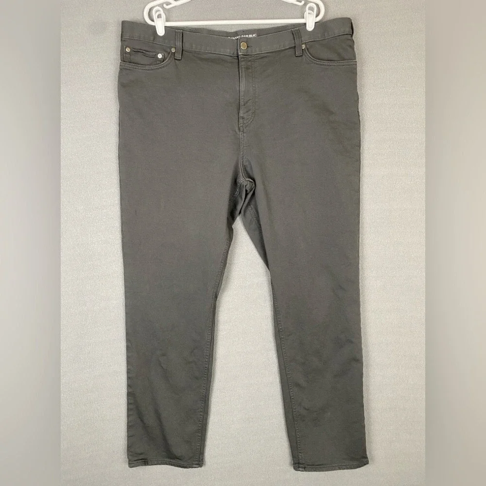 Banana Republic Traveler Jeans Men's 42x29 Skinny Fit Dark Grey‎ Stretch Comfort